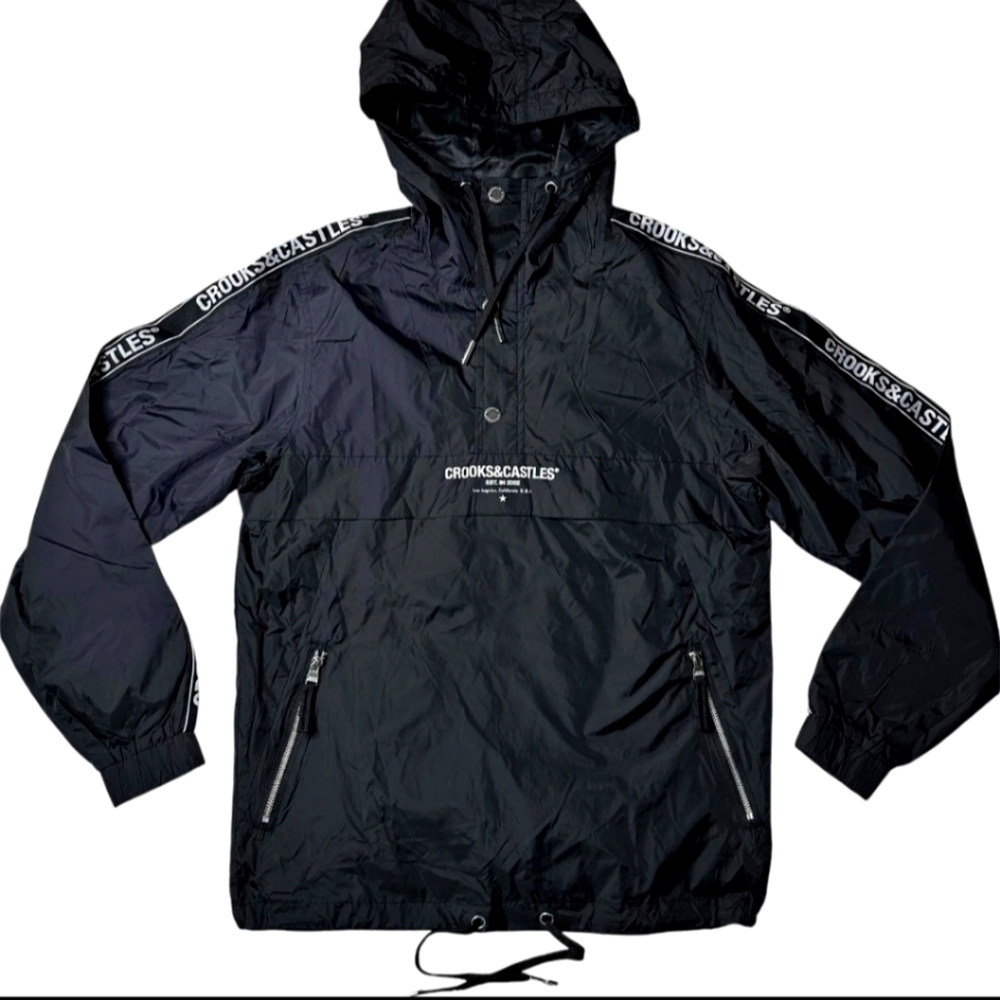 Crooks @ Castle Mens Rain Jacket Black Size Small NWT